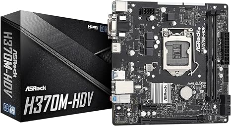 ASRock H370M-HDV LGA1151 Intel H370/ DDR4 SATA3&USB3.2 Micro - Scratch & Dent