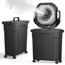 AUSIC OUTDOOR MISTING FAN, 5 GAL 12" PRO PORTABLE MISTER FAN 30000MAH - BLACK - Like New