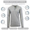 BLUE ICE MENS CHARCOAL LONG SLEEVE STRETCH HENLEY SHIRT SIZE: MEN S HEATHER GRAY - Brand New