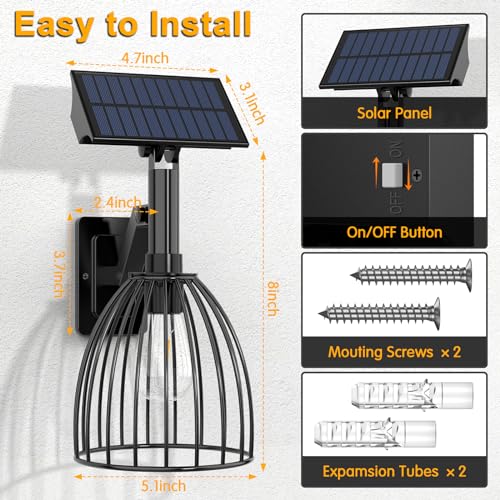 COLLASIS OUTDOOR WALL LIGHTS METAL WALL-MOUNTED SCONCE CO-A01 2 PACK - BLACK - Like New