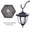 MAGGIFT 34" Hanging Solar Lights Dual Use Shepherd Hook 2 Pack - BLACK Like New