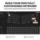 KEYCHRON Q8 WIRED MECHANICAL KEYBOARD VERSION QMK/VIA GATERON RED SWITCH - BLACK - Like New