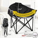 SLENDOR OVERSIZED HEATED CAMPING CHAIR PADDED HEATED CHAIRS OUTDOOR SPORTS- BLUE - Like New