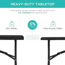 Best Choice Products 4ft Plastic Folding Table Indoor Outdoor Heavy Duty - Black - Brand New