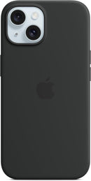 APPLE IPHONE 15 SILICONE MAGSAFE: LIGHTWEIGHT PHONE CASE - BLACK - Like New