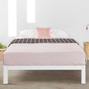 MELLOW ROCKY BASE E 14' METAL BED FRAME, TWIN/TWIN XL - WHITE - Like New