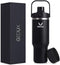 GEDUX 32 OZ STAINLESS STEEL TUMBLER WITH HANDLE AND STRAW,INSULATED-BLACK - Like New