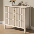 RoyalCraft BEIGE FLUTED 3 DRAWER DRESSER 32"D x 32"W x 30"H - - Scratch & Dent