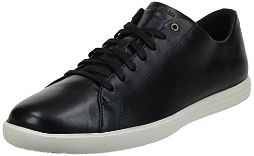 COLE HAAN GRAND CROSSCOURT II SNEAKERS MEN'S SIZE 12 BLACK LEATHER/WHITE - Like New