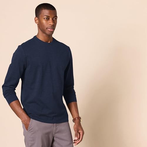 AMAZON ESSENTIALS SLIM-FIT LONG SLEEVE SHIRT MEN POCKET AND NO POCKET NAVY XL - Like New