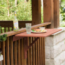 LEISURE SEASON WALL MOUNTED DROP LEAF TABLE BROWN -CEDAR WOOD - Like New