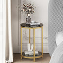 WiberWi Round Side Table, Modern Nightstand End Table - Like New