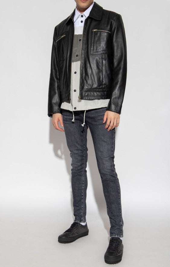 DIESEL MEN'S SKINNY FIT HIGH WAIST SKINNY LEG - SIZE: MEN 33X32 - BLACK WASH - Like New