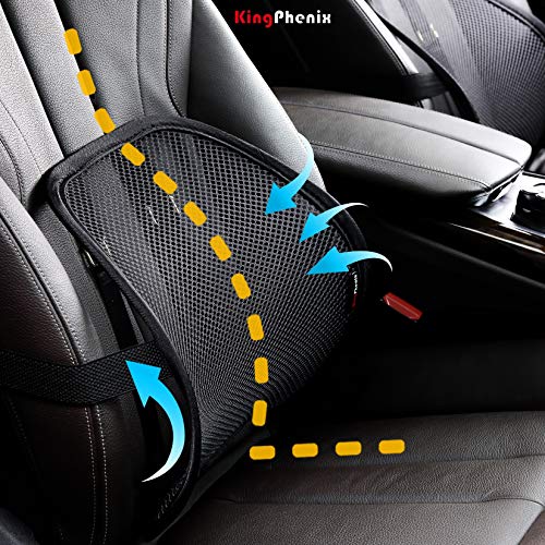 KINGPHENIX LUMBAR SUPPORT (2 PACK) WITH BREATHABLE MESH, SUIT FOR CAR/OFFICE - Brand New
