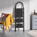 JOISCOPE 4 Step Ladder, Folding Step Stool, 250 Lbs Capacity, B0B56WPGYW - Black - Brand New
