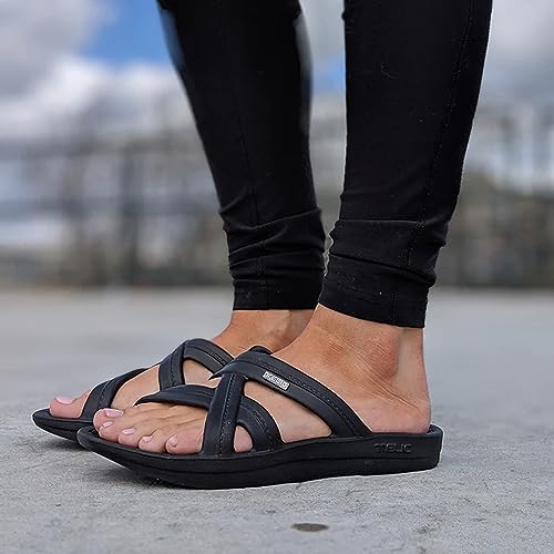 Telic Mallory Women's Sandals, Size Small - Size: Women 8 - Midnight Black - Like New