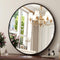 XRAMFY 30 Inch Round Mirror, Matte Black Circular, Easy Install - Black - Like New