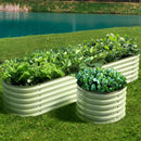 Olle 4-Style Modular Galvanized Raised Garden 17" Tall, Sage Green - Like New