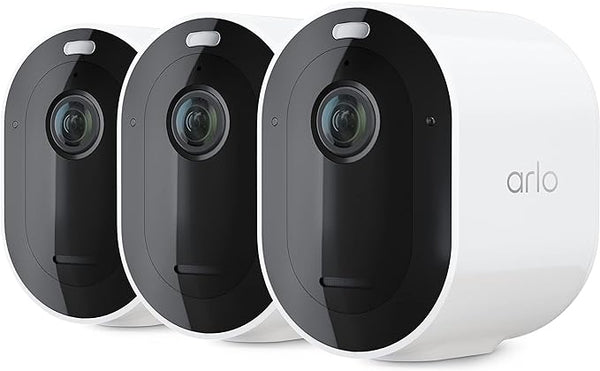 Arlo Pro 4 Spotlight Camera - Wireless Security 2K Video & HDR - 3 Pack - White Like New