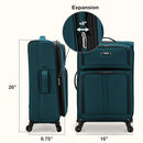 U.S. TRAVELER Anzio Softside Expandable Spinner Luggage 26" US08120E26 - TEAL - Brand New