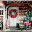 Christmas Wreaths for Front Door Cordless 24 Inch Green Christmas Wreath Lights - Brand New