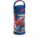 THERMOS KID 12OZ STAINLESS STEEL FUNTAINER WATER BOTTLE BAIL HANDLE - SPIDER-MAN - Like New