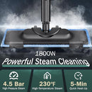 PHUEUT CB-08C STEAM CLEANER 28 ACCESSORIES 1800W POWERFUL STEAM MOP - GRAY - Like New