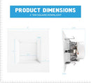 Recessed Lights LED Square Edges Lights 10W (60W) 4000K 630LM 1 Pack White - Like New