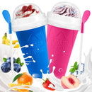Slushie Cup, 2 Pack Slushy Maker Cup, Frozen Magic Squeeze Cups - Blue/Pink - Brand New