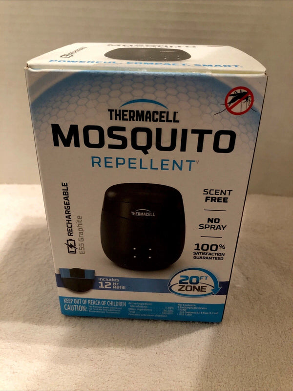 THERMACELL MOSQUITO REPELLENT E55 GRAPHITE RECHARAGEBLE 12 HOUR - GRAPHITE - Brand New