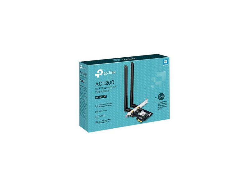 TP-Link AC1200 PCIe WiFi Card for PC (Archer T5E) - Bluetooth 4.2, Dual