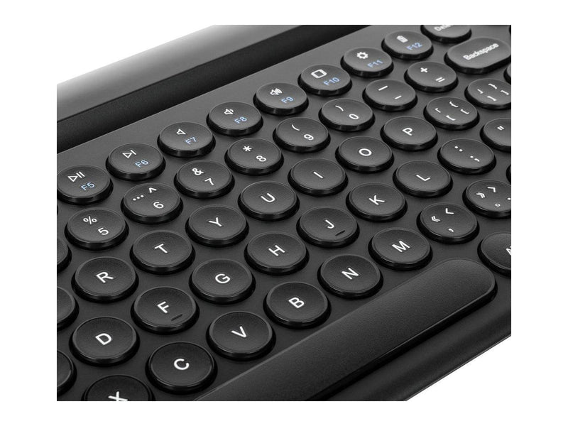 Targus Multi-Device Bluetooth Antimicrobial Keyboard With Tablet/Phone Cradle -