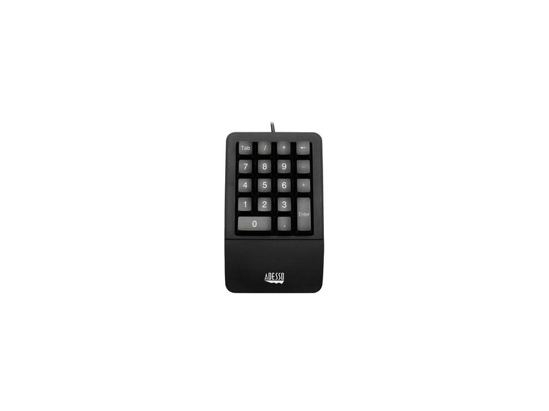 Adesso AKB-618UB Antimicrobial Waterproof Numeric Keypad with Wrist Rest Support