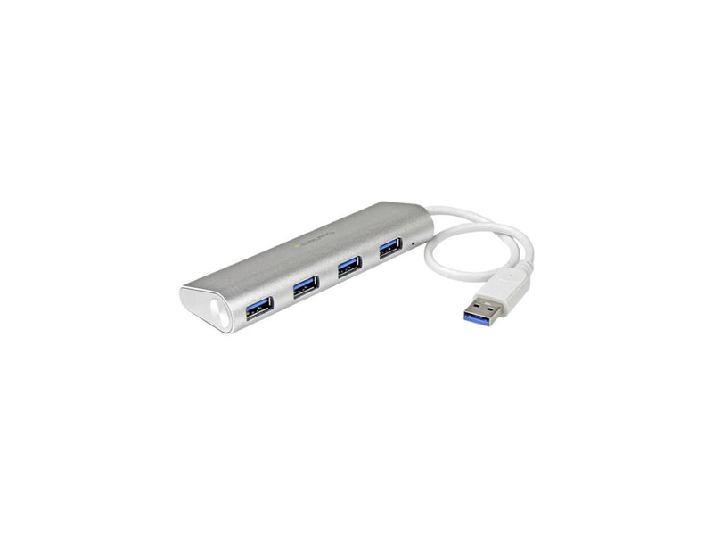 StarTech.com ST43004UA 4 Port Portable USB 3.0 Hub with Built-in Cable -