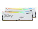 Kingston FURY Beast DDR5 6000 64GB(32GBx2) RGB Desktop Overclocking Memory-White