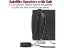 Cyber Acoustics CA-3908 2.1 Multimedia Speaker System with Subwoofer, 92 Watts