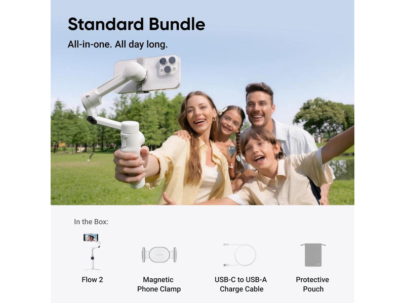 Insta360 Flow 2, Standard Bundle, Summit White