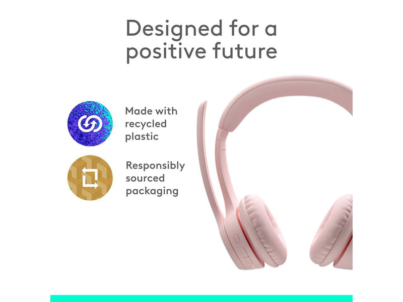 Logitech Zone 300 Wireless Bluetooth Headset With Noise-Canceling Microphone,