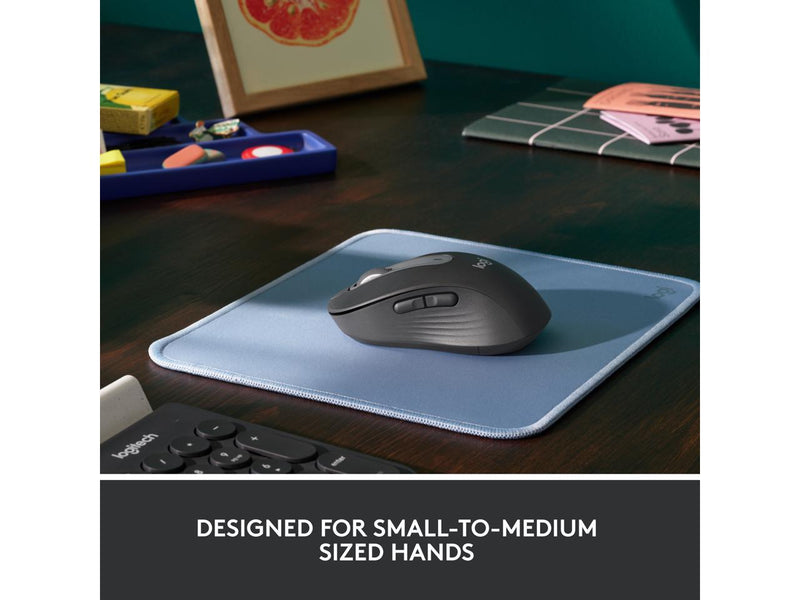 Logitech Signature M650 Mouse - Wireless - Bluetooth/Radio Frequency - Graphite