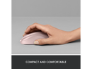 Logitech - M220 SILENT Wireless Optical Ambidextrous Mouse - Wireless - Rose