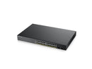 ZyXEL 24-Port Gigabit Smart Managed PoE Switch, 24 PoE+ Ports at 170W with 2 SFP