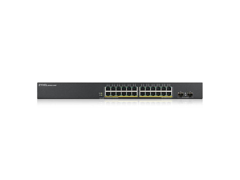 ZyXEL 24-Port Gigabit Smart Managed PoE Switch, 24 PoE+ Ports at 170W with 2 SFP