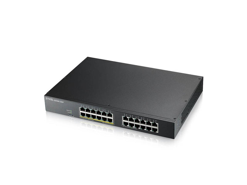 ZyXEL 24-Port Gigabit Smart Nebula Cloud Managed PoE Switch, 12 PoE+ Ports at