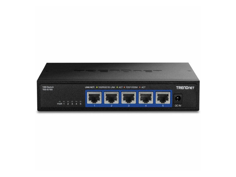 TRENDnet 5-Port 10G Switch, TEG-S750, 5 x 10G RJ-45 Ports, 100Gbps Switching