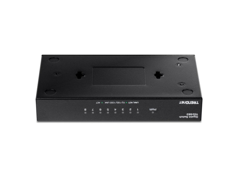 TRENDnet 8-Port Gigabit Desktop Switch, TEG-S83, 8 x Gigabit RJ-45 Ports, 16Gbps