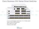 Cisco Business CBS250-48P-4G Smart Switch | 48 Port GE | PoE | 4x1G SFP |