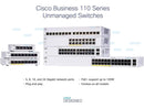 Cisco Business CBS110-8T-D Unmanaged Switch | 8 Port GE | Desktop | Ext PS |