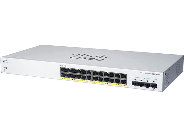 Cisco Business CBS220-24T-4G Smart Switch | 24 Port GE | 4x1G SFP | 3-Year