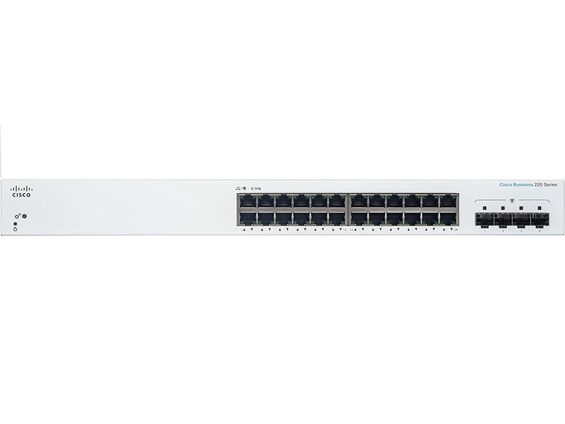 Cisco Business CBS220-24T-4G Smart Switch | 24 Port GE | 4x1G SFP | 3-Year