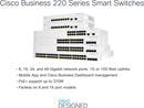 Cisco Business CBS220-24T-4G Smart Switch | 24 Port GE | 4x1G SFP | 3-Year